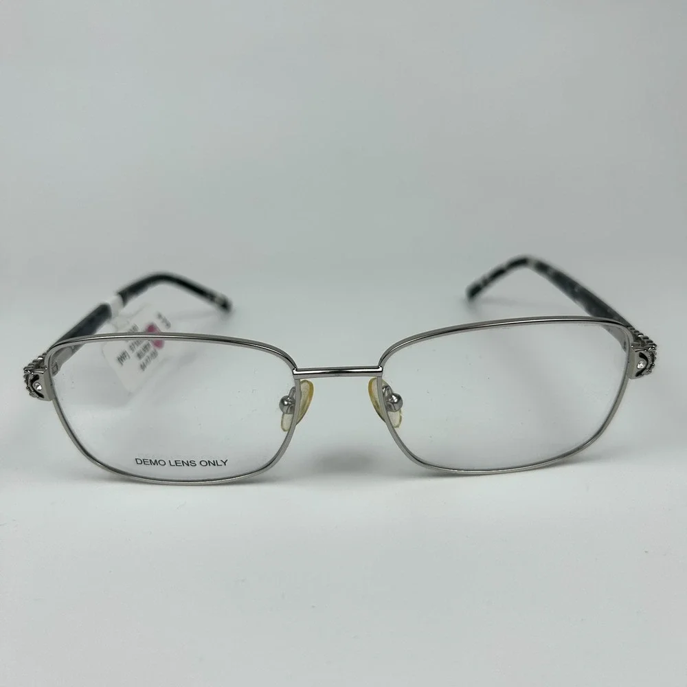 Walmart Womens 0413-07 571420490 Square Eyeglasses Frame Silver 54-17-135mm